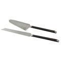 Comida Gibraltar Cake Servers Set, 2 Tone Black Matte & Stainless Steel CO2535342